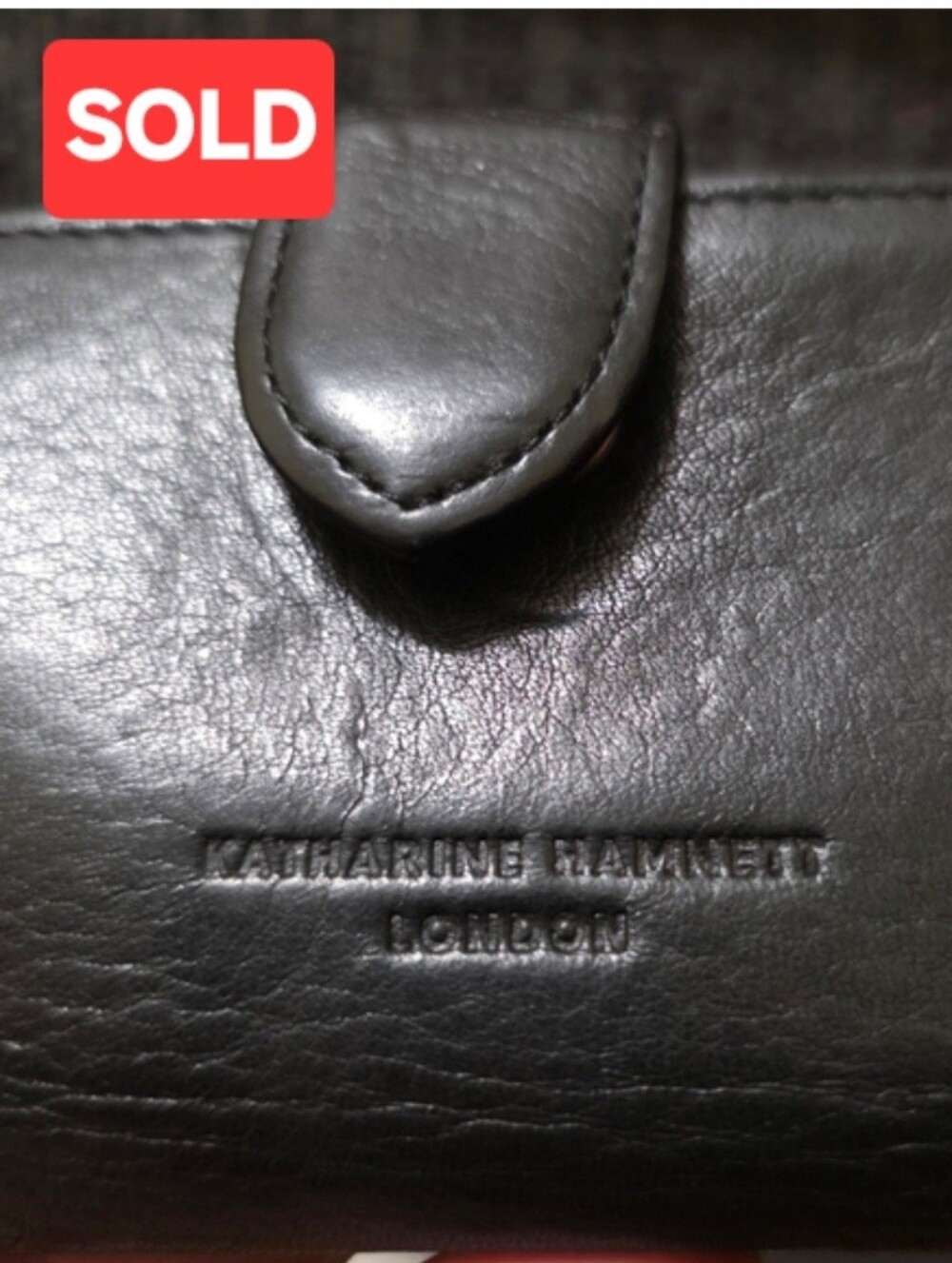 SOLD!Katherine's Collection Black Leather Key Holder Leather Is Made In LONDON